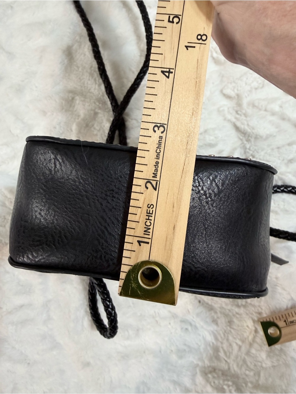 Sam and Hadley Black Studded Crossbody Bag with Braided Strap - NWOT - Picture 12 of 16